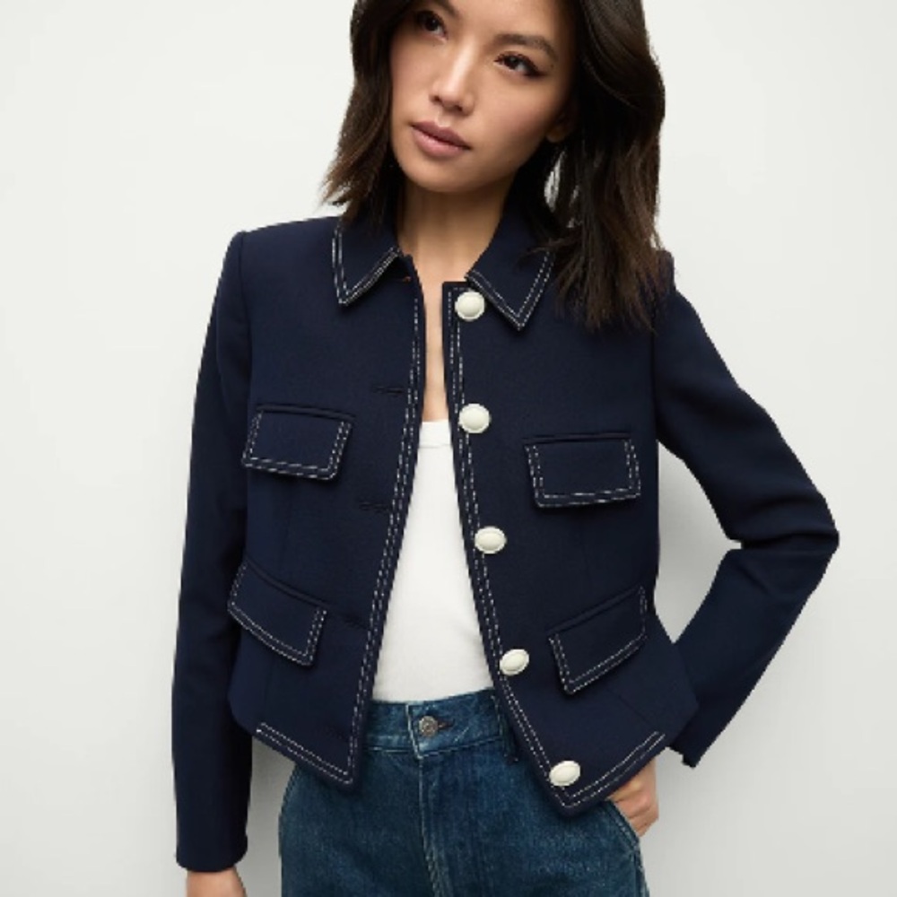 Veronica Beard CONSTANTINE navy blue jacket size 4